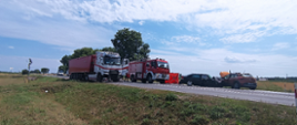 Miejsce wypadku na drodze krajowej nr 60 w miejscowości Ponikiew Duża.