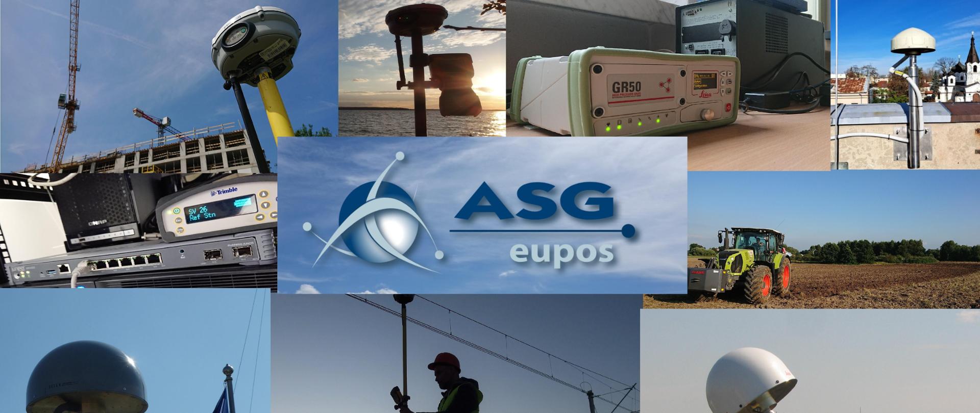Ilustracja prezentująca anteny GNSS oraz wykorzystanie systemu ASG-EUPOS