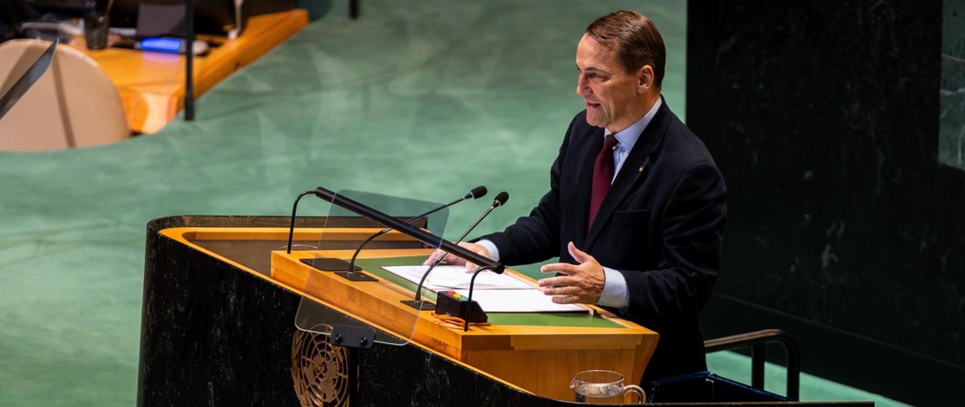 Minister Radosław Sikorski addresses UN General Assembly and Security Council