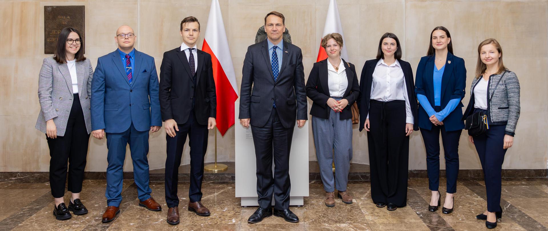 Minister Radosław Sikorski attends meeting with Ukrainian students of College of Europe in Natolin