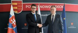 Wiceminister Arkadiusz Mularczyk podczas spotkania ze swym słowackim odpowiednikiem Andrejem Stančikiem