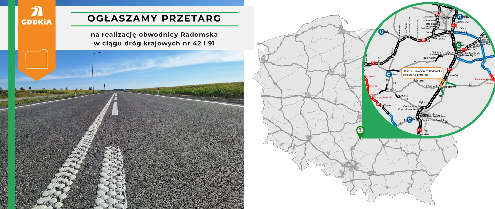 Infografika pokazująca mapę z lokalizacją inwestycji.