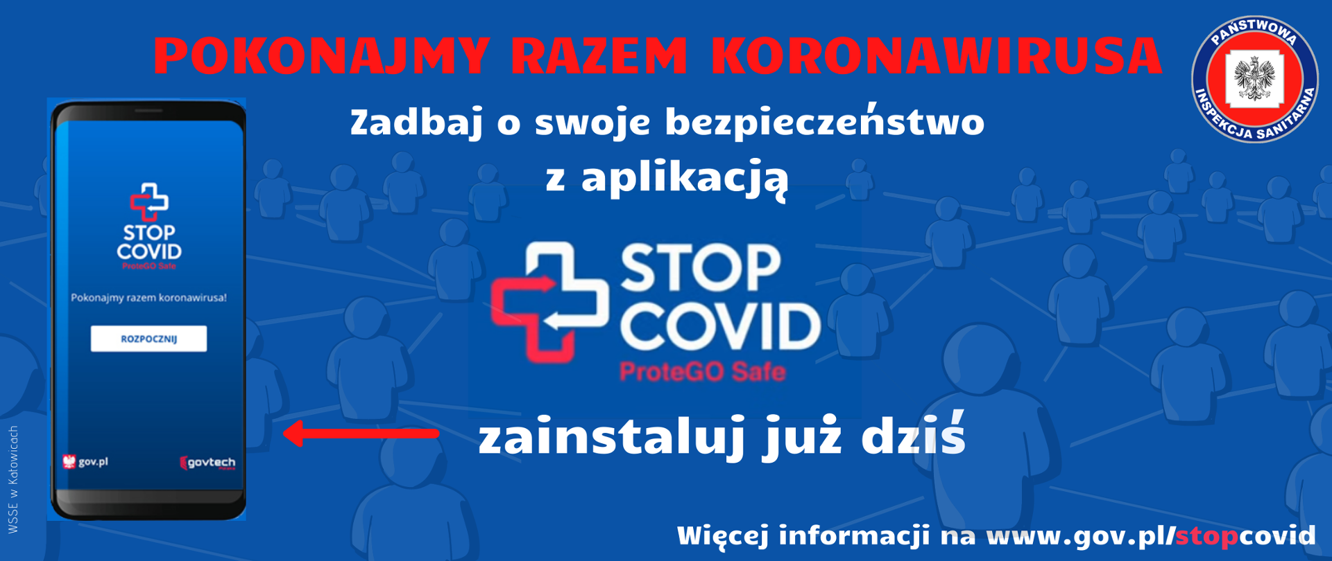 Pokonajmy razem wirusa - baner informacyjny