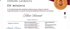 Klara Sozoniuk - dyplom