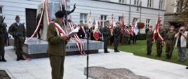 Uroczystość odsłonięcia pomnika Żołnierzy AK zgrupowania „Jodła”.