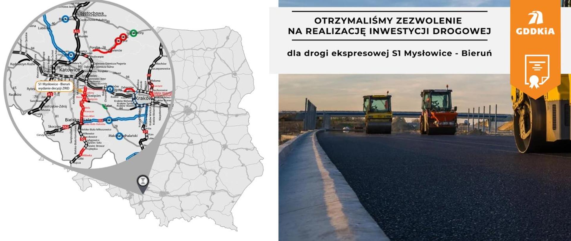 Otrzymaliśmy zezwolenie na realizację inwestycji drogowej dla drogi ekspresowej S1 Mysłowice - Bieruń