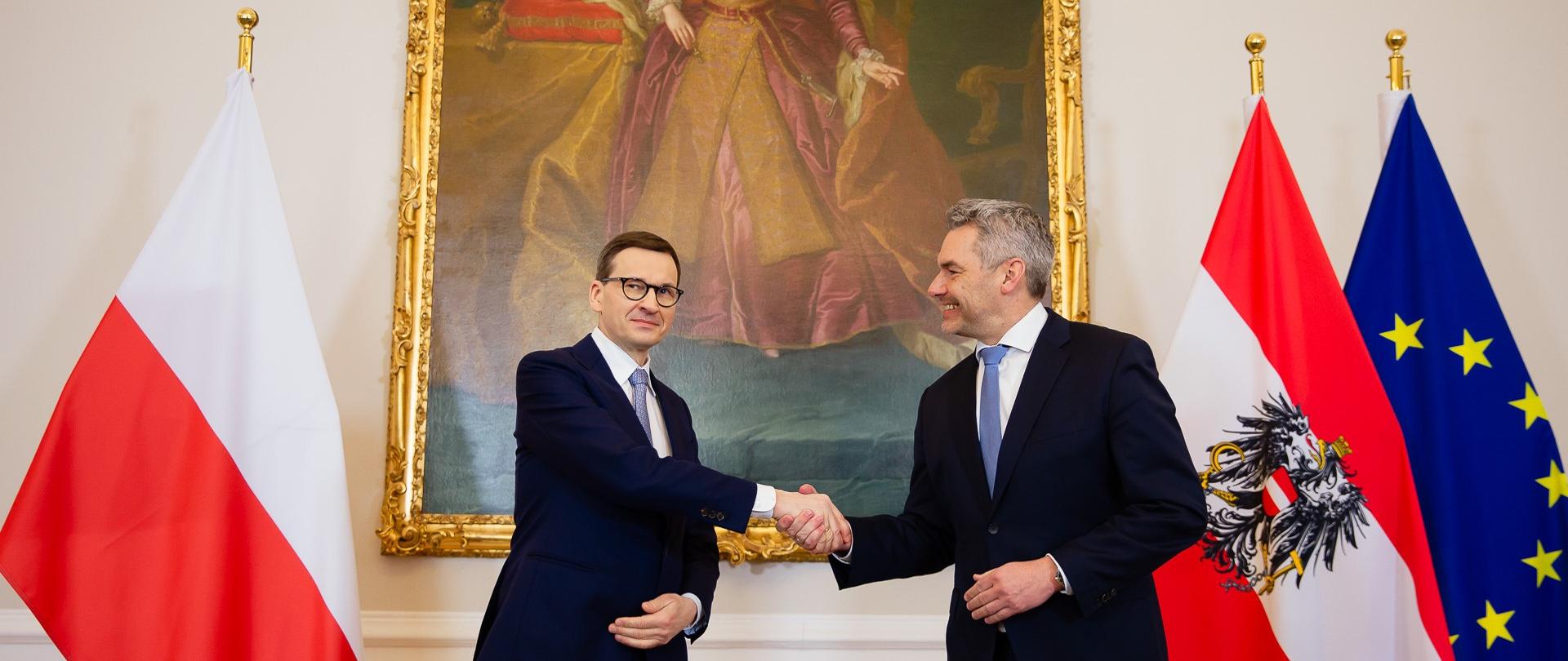 Prime Minister Mateusz Morawiecki and Chancellor of the Republic of Austria Karl Nehammer