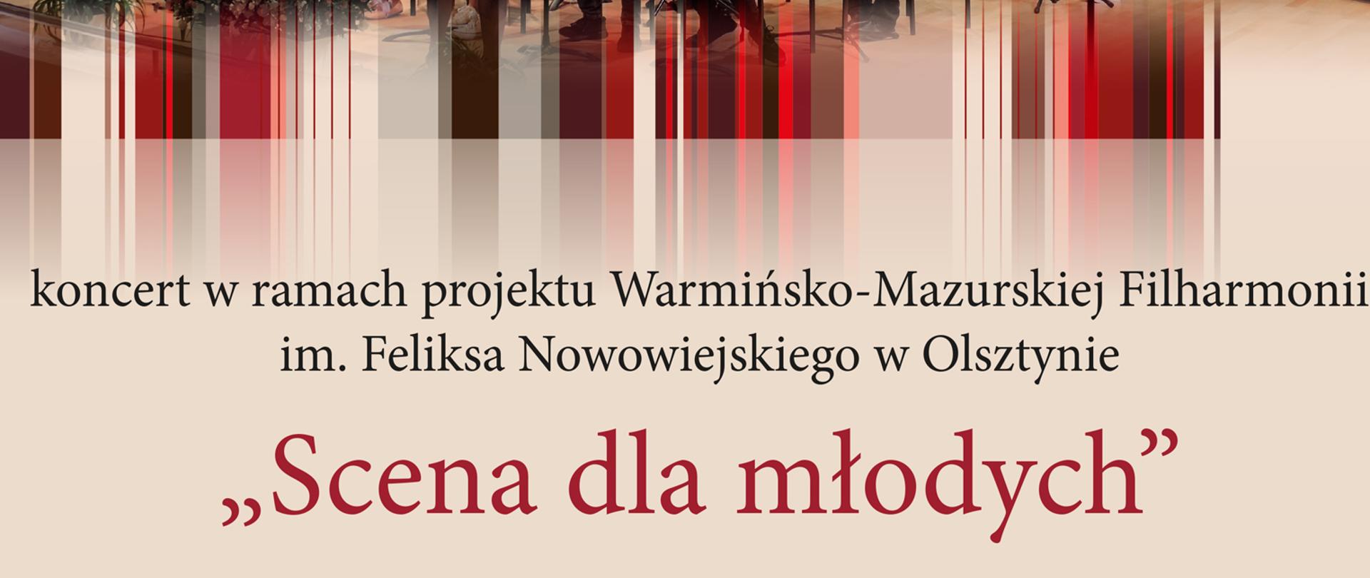 Plakat zaprasza na koncerty w Olsztynie i Szczytnie