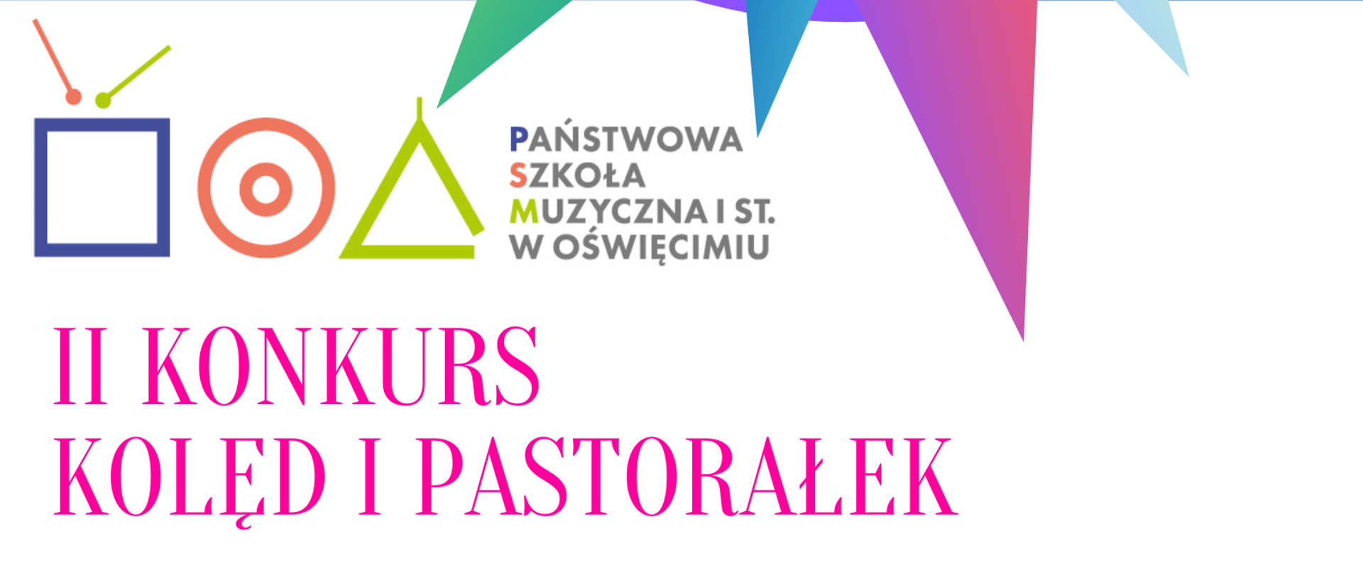 Afisz z zaproszeniem na II Konkurs Kolęd i Pastorałek