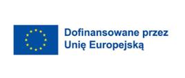 Grafika przedstawiająca flagę Unii Europejskiej z dopiskiem: Dofinansowane przez Unię Europejską.