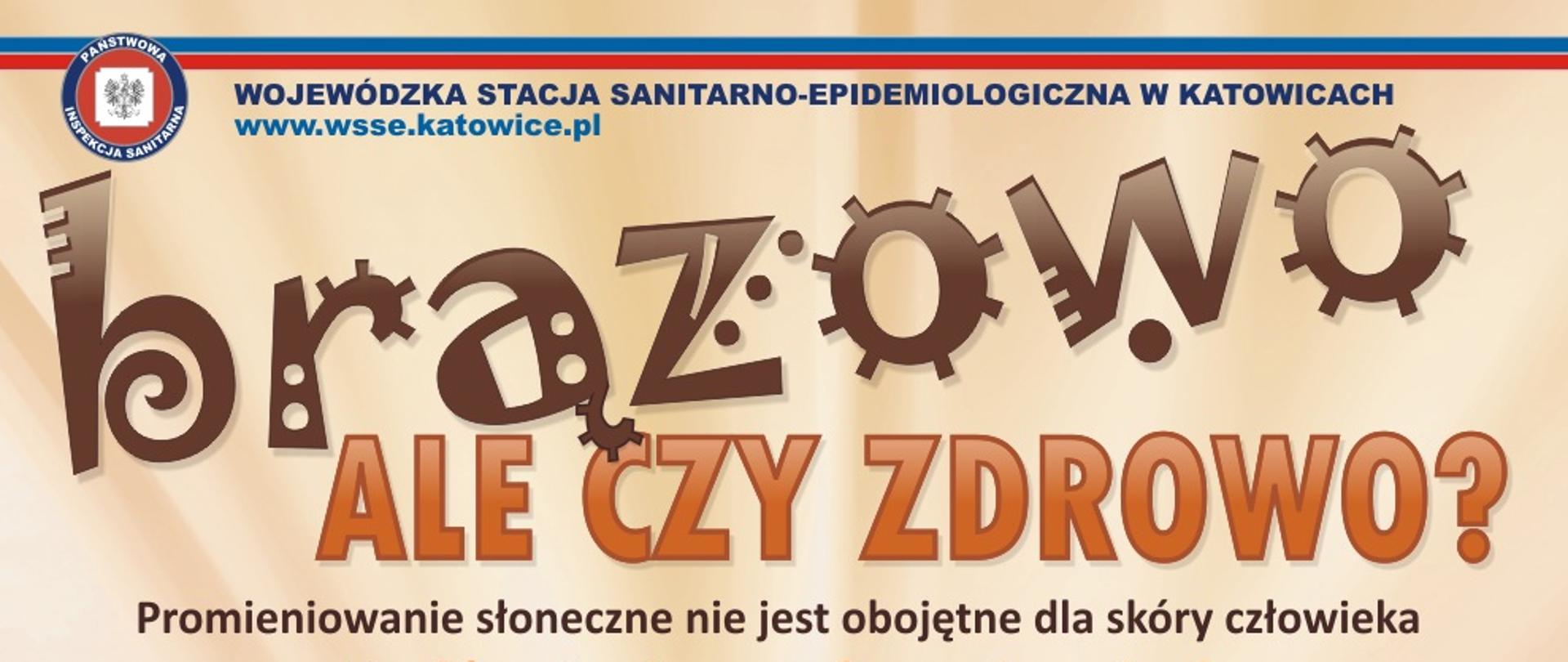 plakat do akcji letniej Brązowo, ale czy zdrowo?