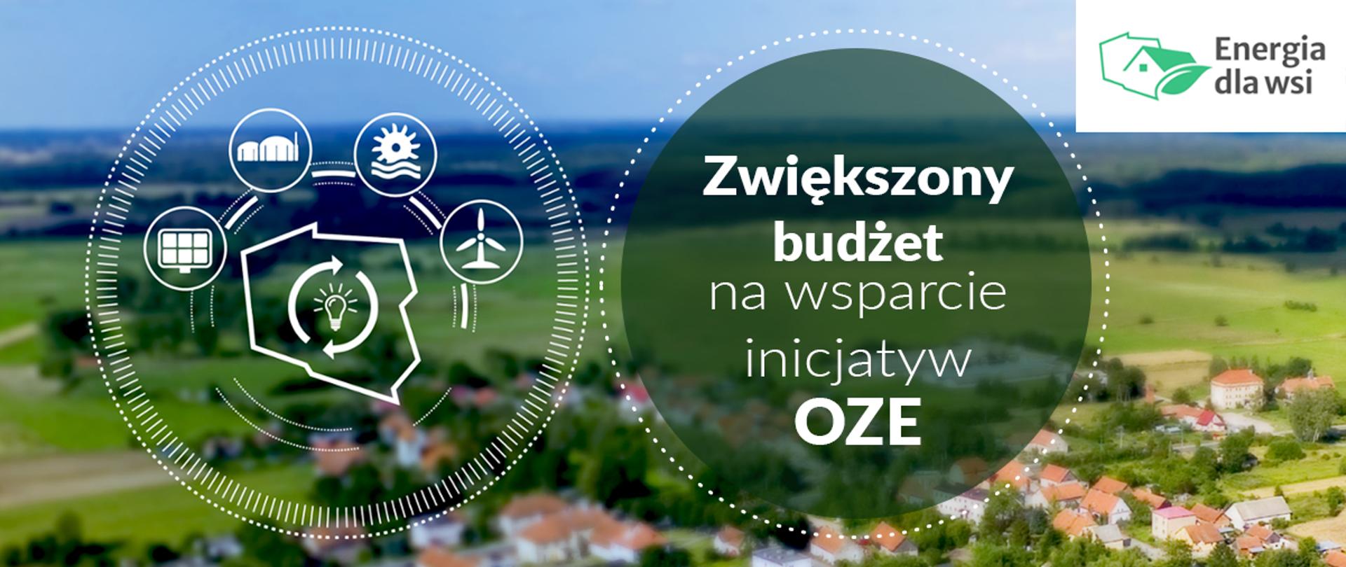 Zwiększony budżet na wsparcie inicjatyw OZE 