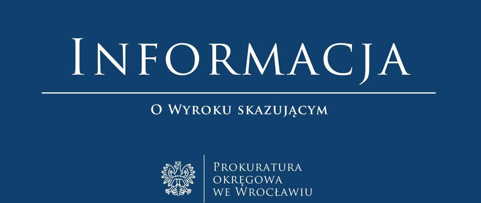 Informacja o wyroku skazującym