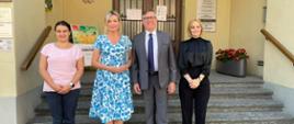 Otwarcie wystawy "Podwójnie wolne" w Ptuj: Ambasador Krzysztof Olendzki, Joanna Olendzka, Burmistrz miasta Ptuj oraz p. posłanka Lep-Simenko