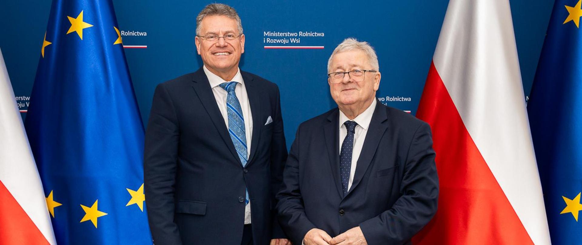 From the left, EU Commissioner Maroš Šefčovič and Minister Czesław Siekierski (photo by the MARD)