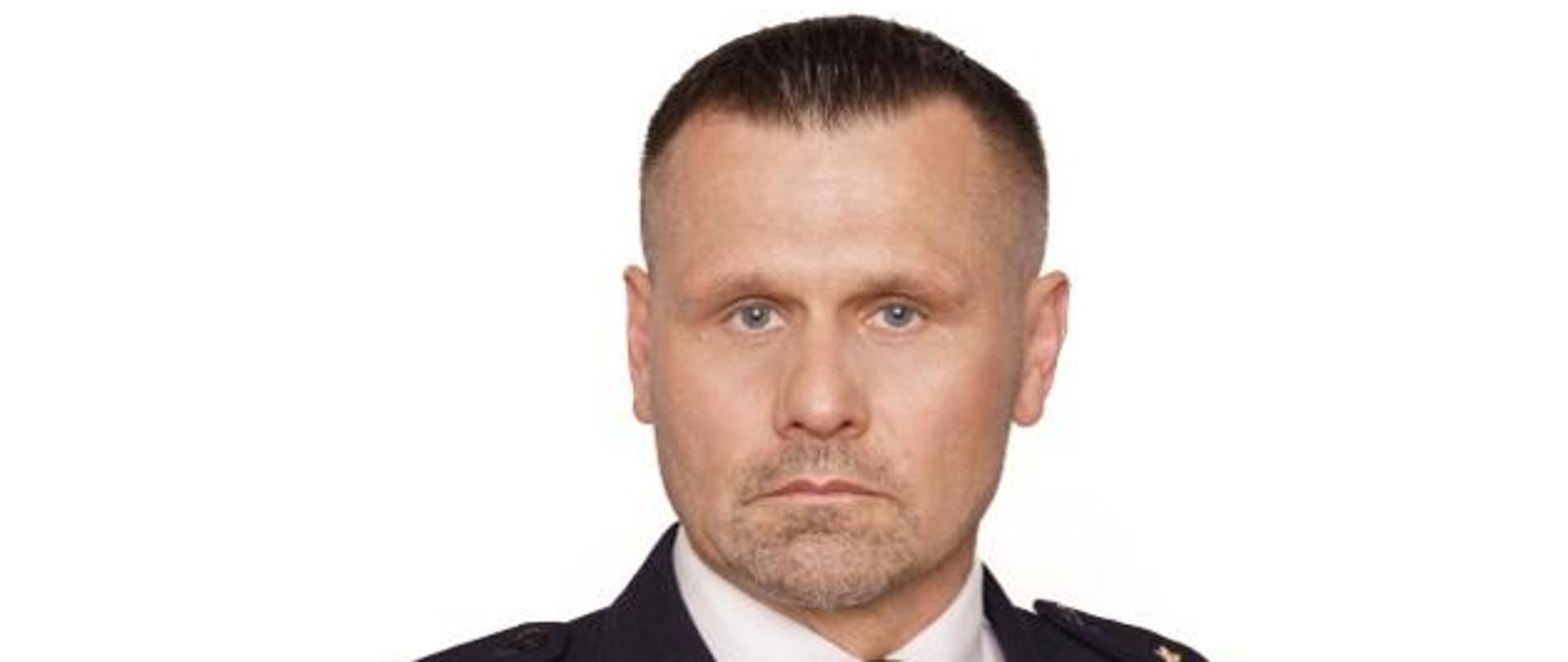 bryg Artur Litwin - Zastępca Komendanta Miejskiego PSP w umundurowaniu galowym