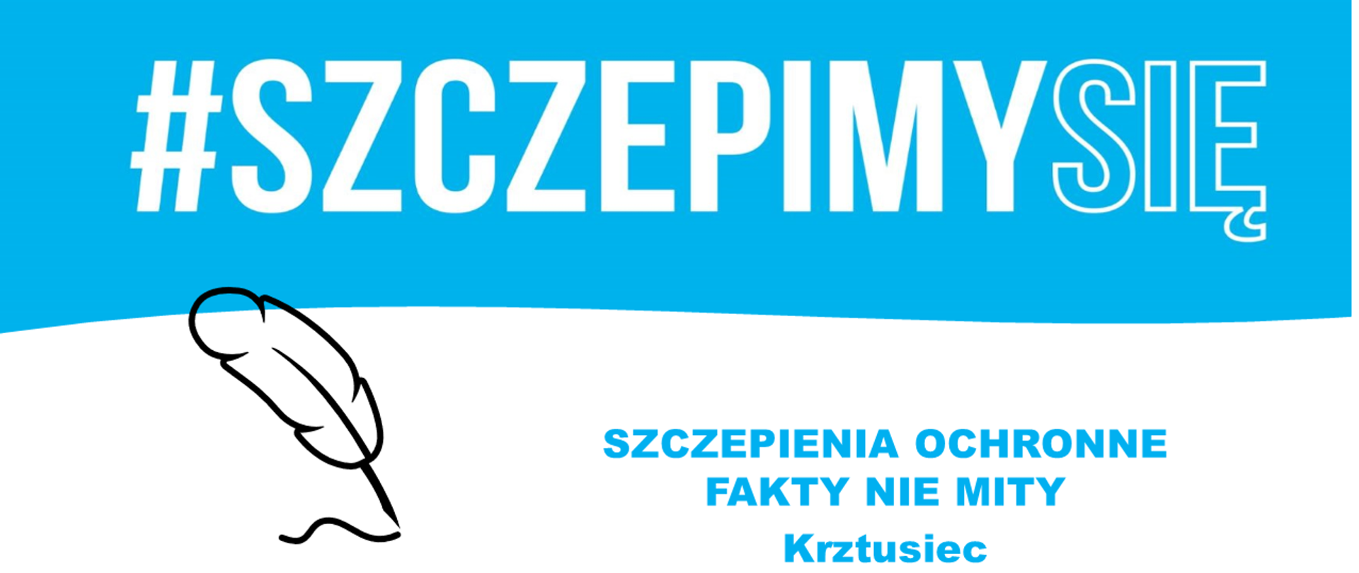 Baner przedstawia napis #szczepimysię - szczepienia ochronne fakty nie mity - krztusiec 