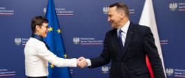 Minister Radosław Sikorski meets with EU Enlargement Commissioner Marta Kos