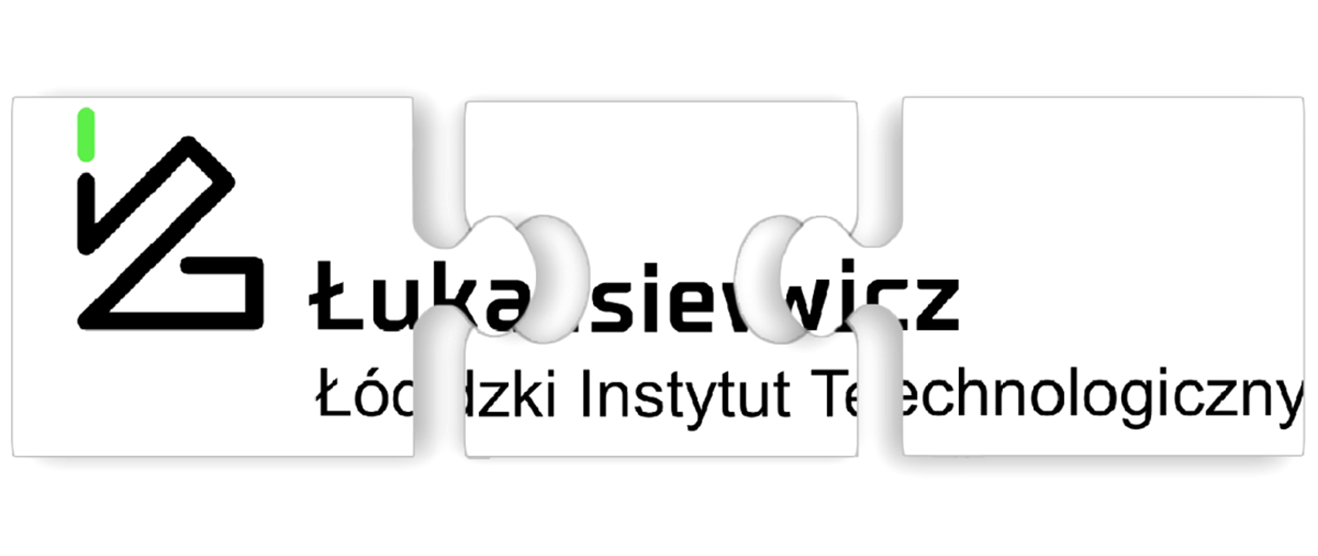 W kształcie układanki puzzli, napis Łukasiewicz Łódzki instytut Technologiczny