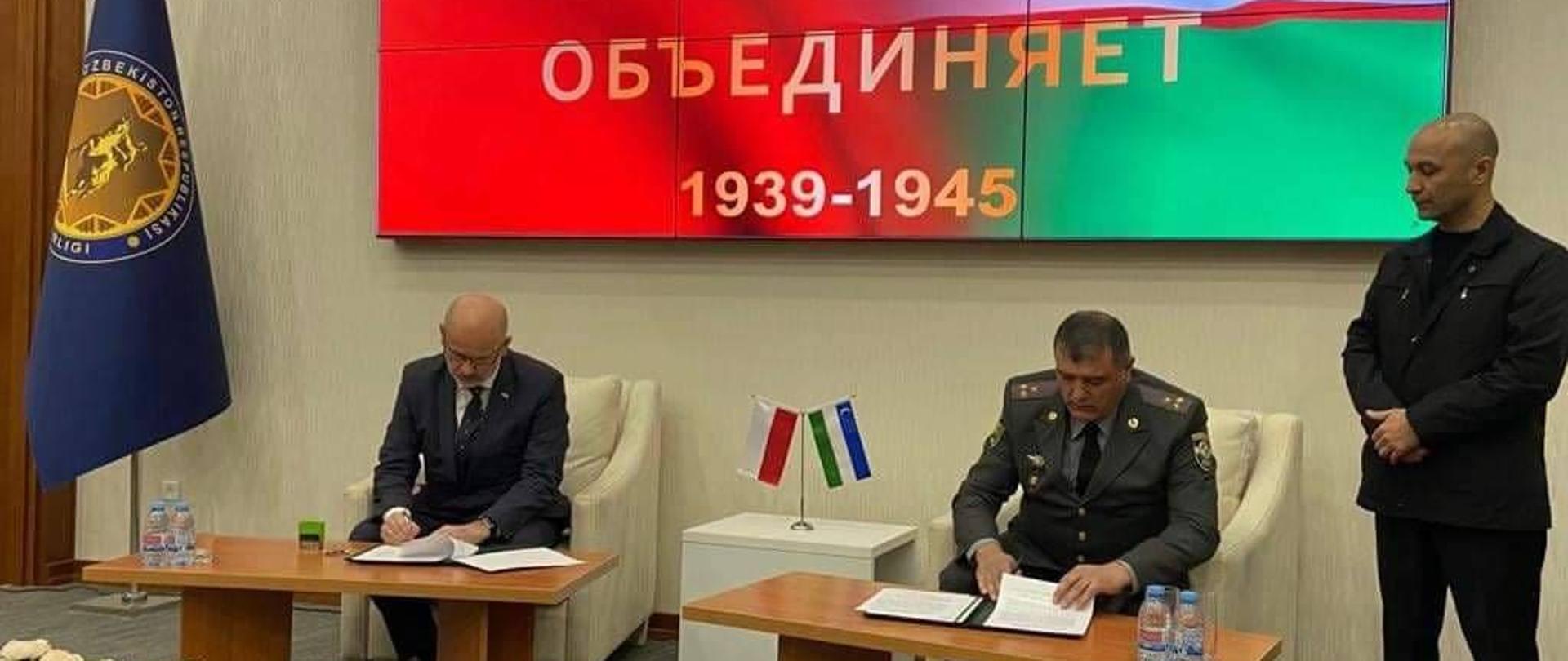 Podpisanie umowy o współpracy między MII wojny światowej w Gdańskeij a muzeum Szon-Szaraf w Taszkencie