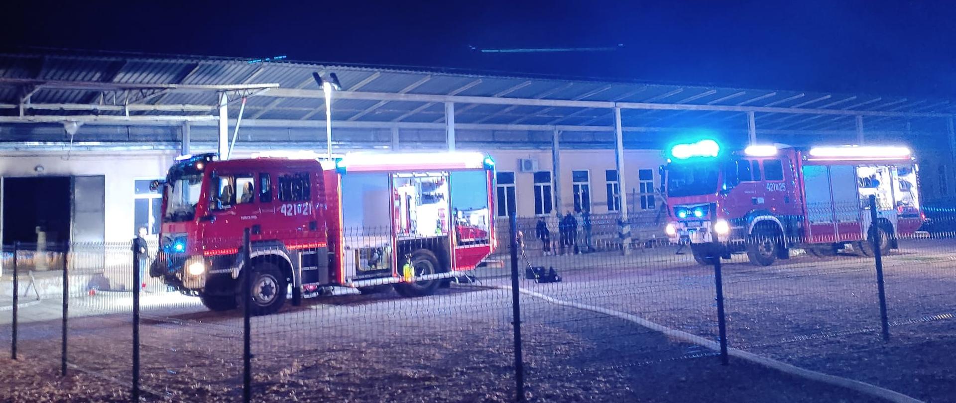Pożar budynku magazynowego w miejscowości Kazimierza Wielka