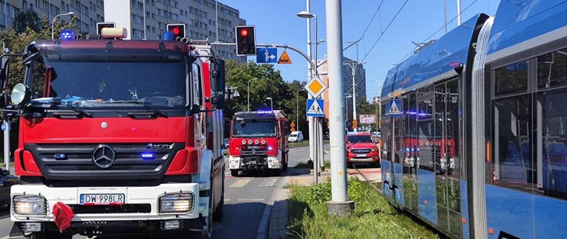 Tramwaj potrącił rowerzystę na ulicy Popowickiej we Wrocławiu