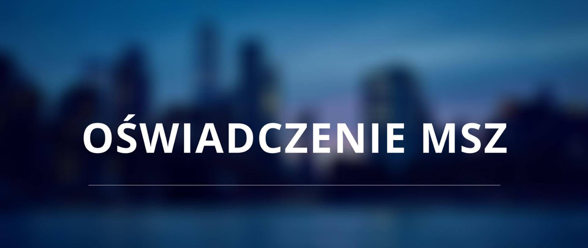 oświadczenie