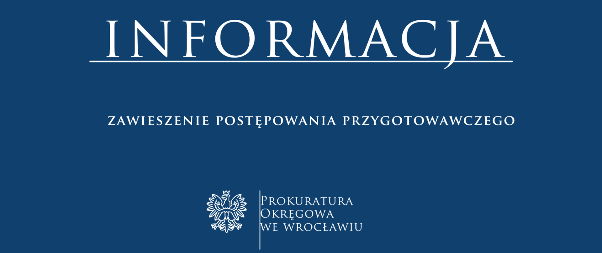 Zawieszenie postępowania przygotowawczego. 