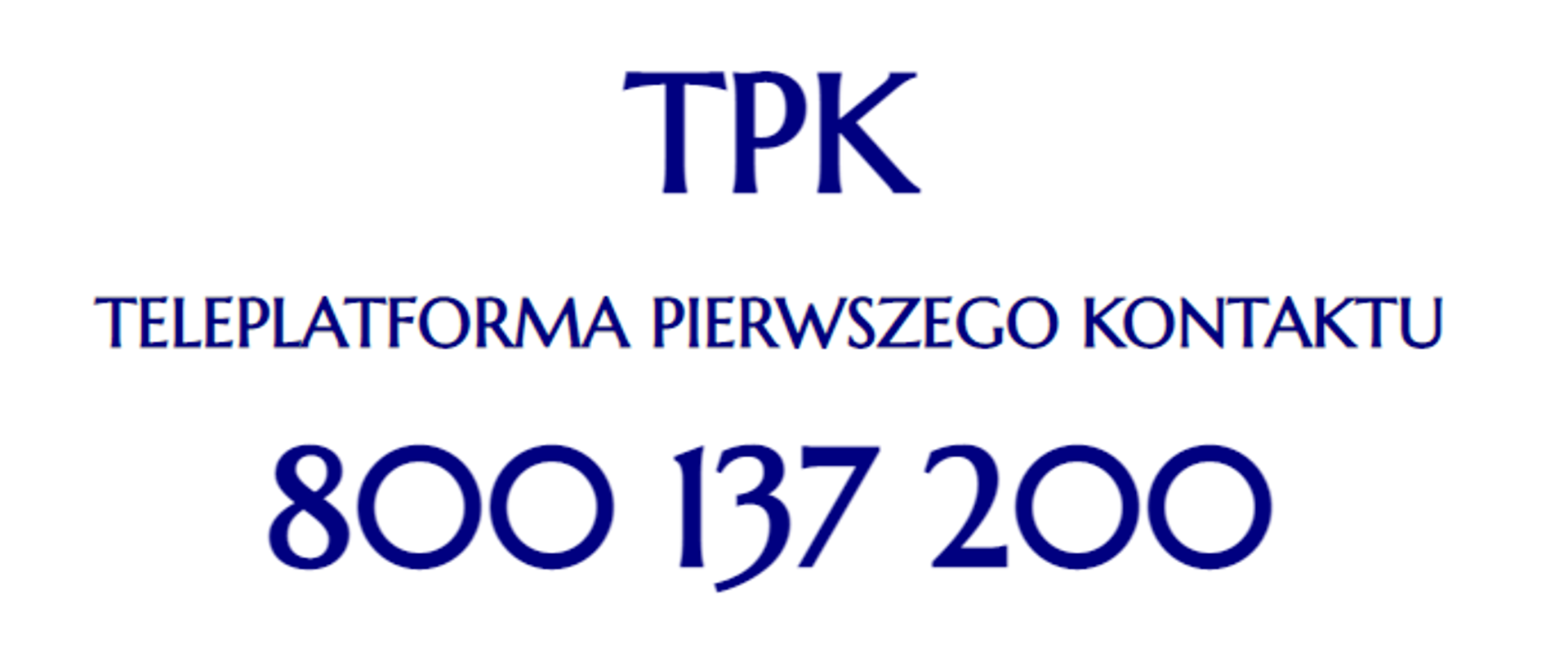 Logo "TPK - Teleplatforma Pierwszego Kontaktu"