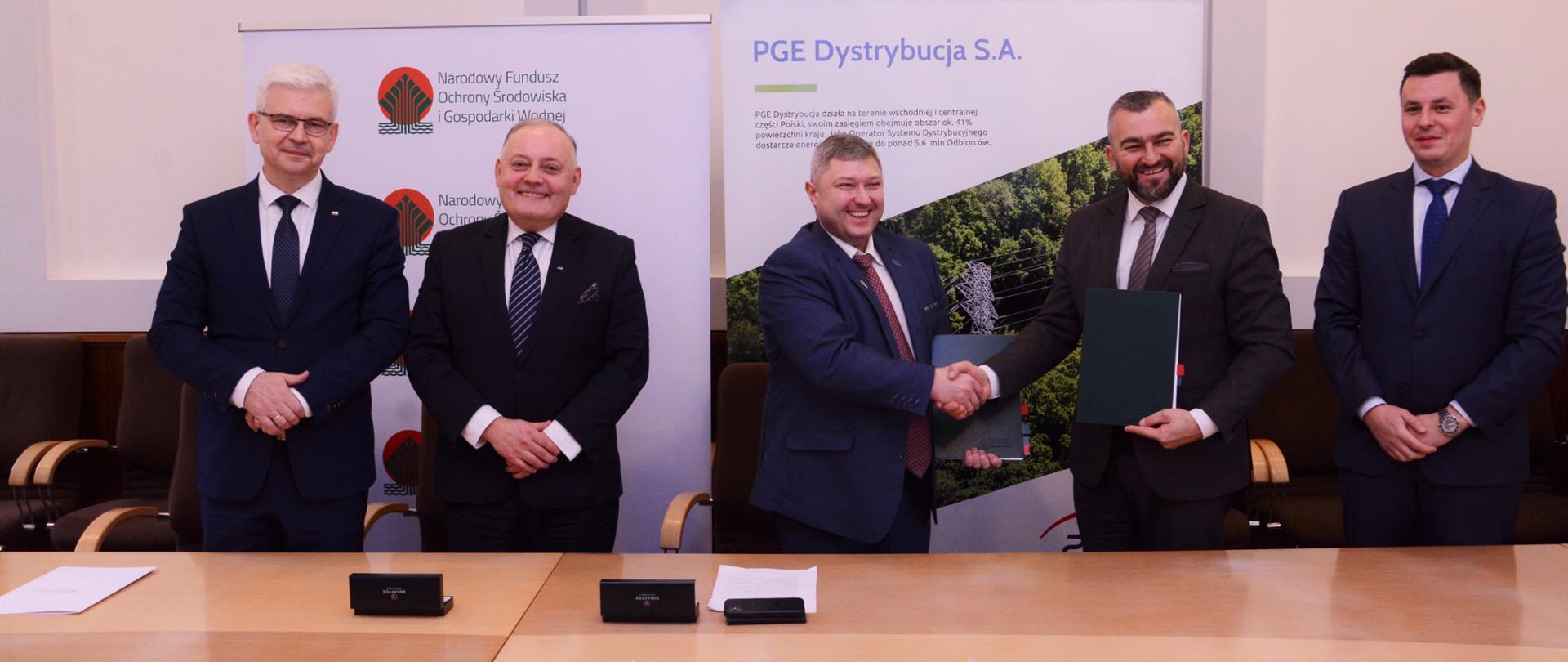 dr Przemysław Ligenza, Prezes Zarządu NFOŚiGW podczas uroczystego podpisania umowy z PGE Dystrybucja
