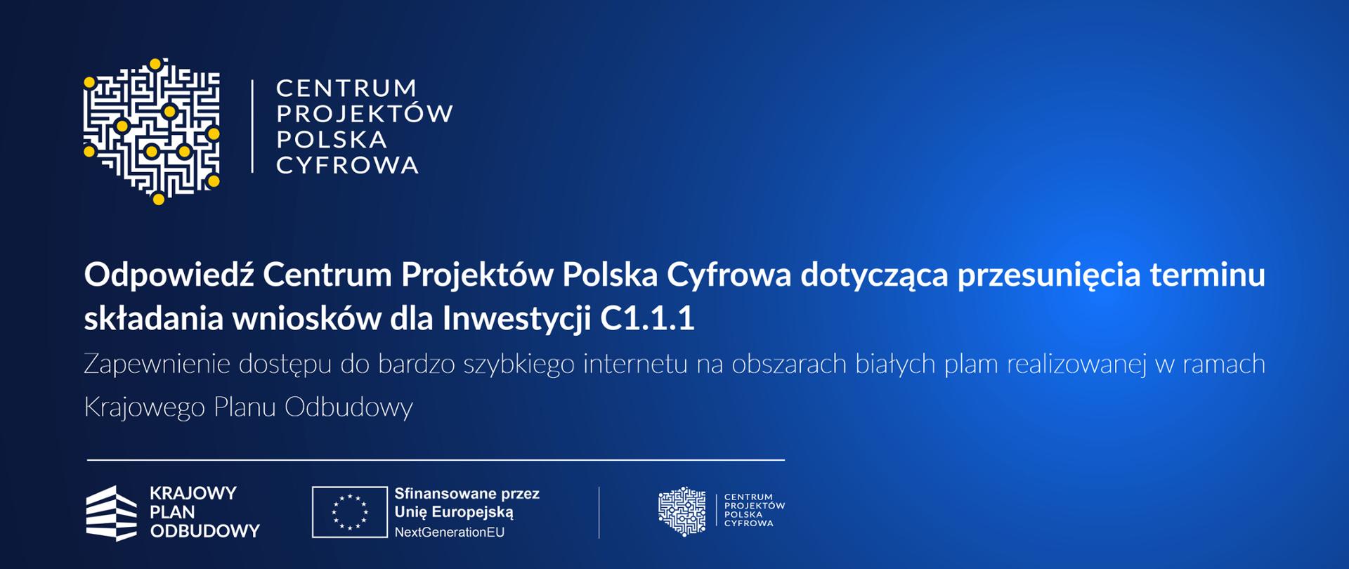 Odpowiedź Centrum Projektów Polska Cyfrowa Dotycząca Przesunięcia Terminu Składania Wniosków Dla 9538