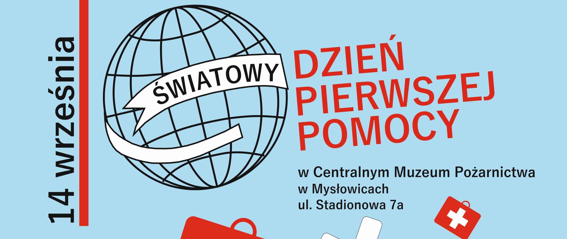 Światowy Dzień Pierwszej Pomocy w Centralnym Muzeum Pożarnictwa w Mysłowicach - Plakat