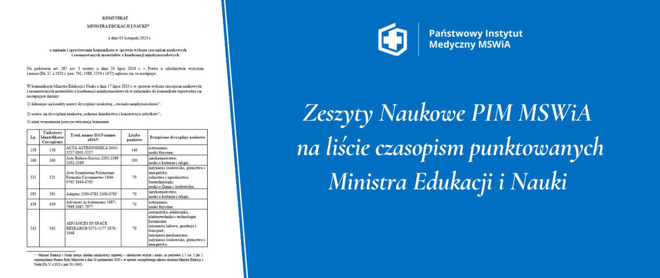 Zeszyty Naukowe PIM MSWiA Na Liście Czasopism Punktowanych Ministra ...