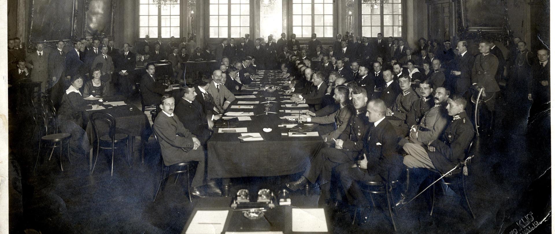 Rīgas Miera konferences pirmā plenārsēde, 1920. gada 22. septembris.