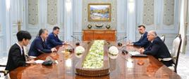 Встреча Министра иностранных дел Збигнева Рау с Президентом Республики Узбекистан Шавкатом Мирзиёевым 