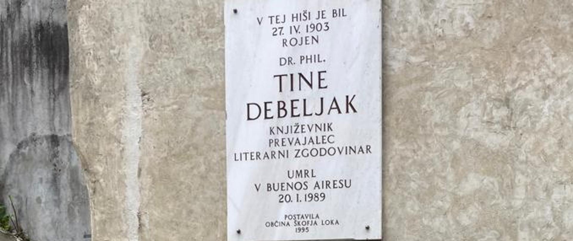  120. obletnica rojstva Tineta Debeljaka