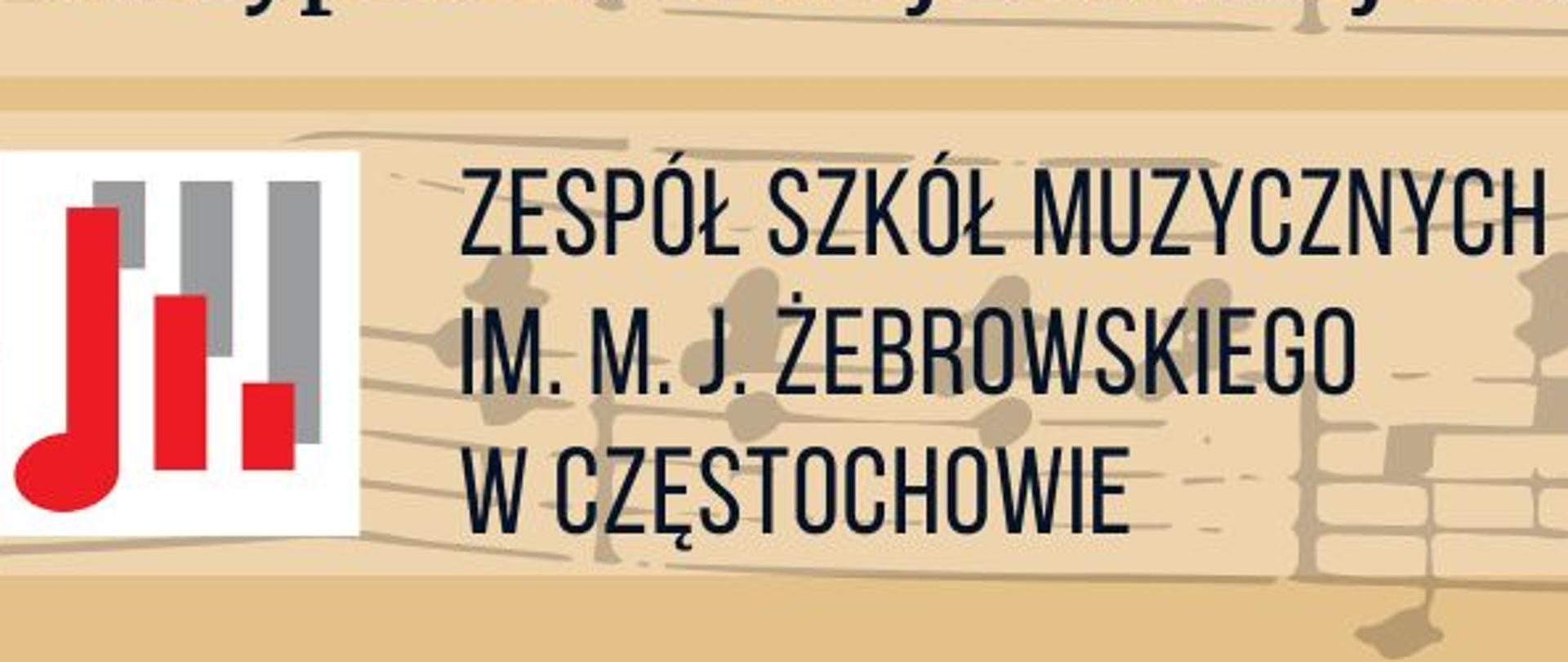 Beżowe tło, informacje dotyczące koncert w Auli ZSM z okazji Międzynarodowego Dnia Muzyki 1.10