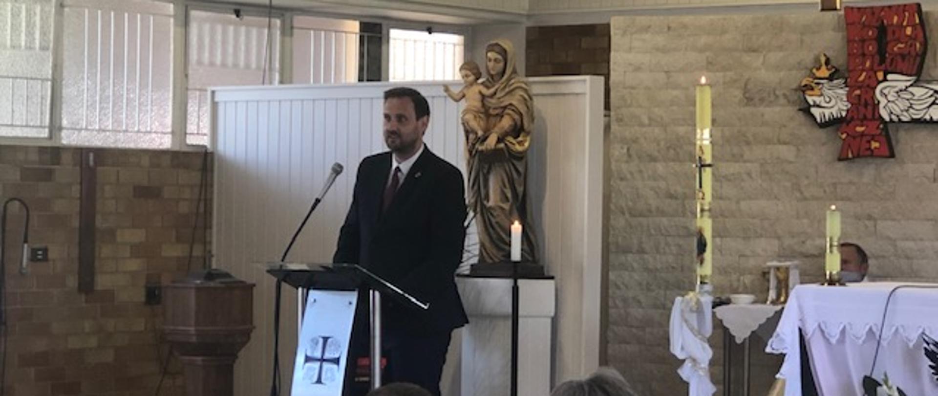 Consul of the Republic of Poland, Michał Gierwatowski at St. Joseph Worker Polish Parish in Johannesburg