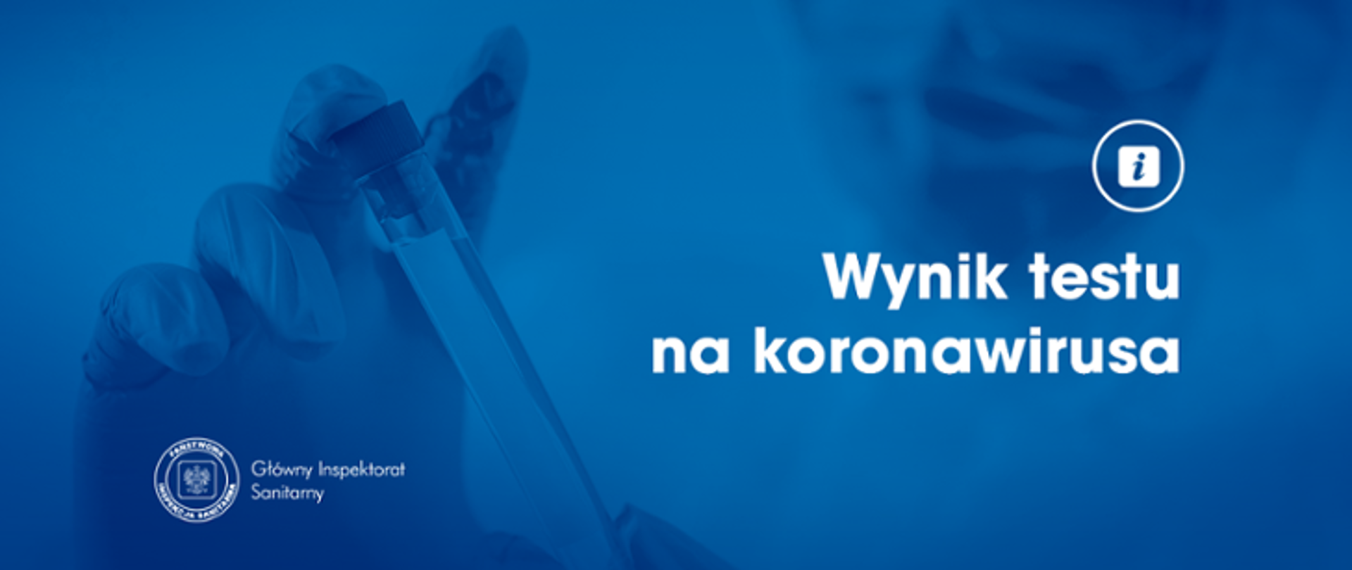 Baner Wynik testu na koronawirusa