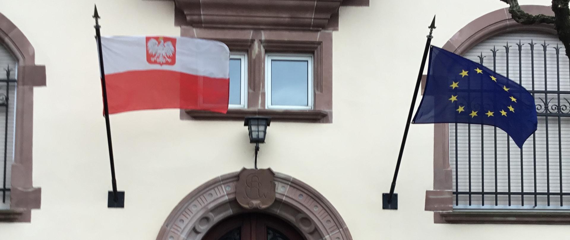 Wejście do siedziby Stałego Przedstawicielstwa RP przy Radzie Europy w Strasburgu