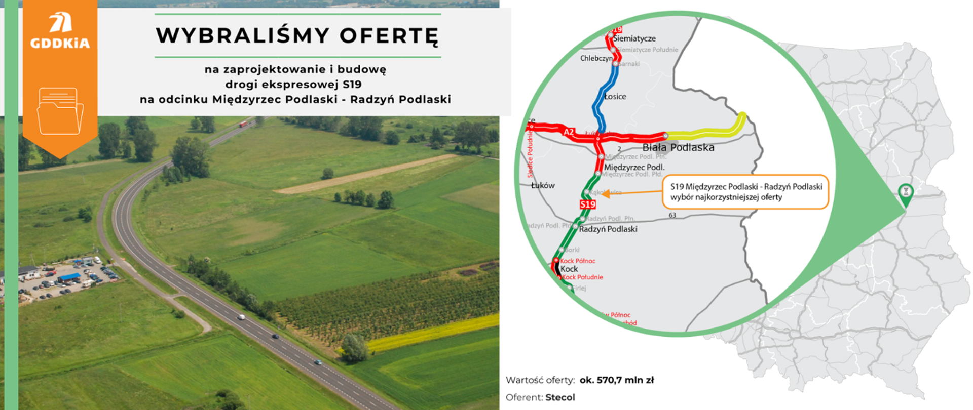 Droga krajowa nr 19 na odcinku Międzyrzec Podlaski - Radzyń Podlaski