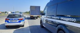 Miejsce zatrzymania do kontroli nietrzeźwego kierowcy samochodu dostawczego przez patrol mazowieckiej Inspekcji Transportu Drogowego na ekspresowej „ósemce” w pobliżu Radzymina.