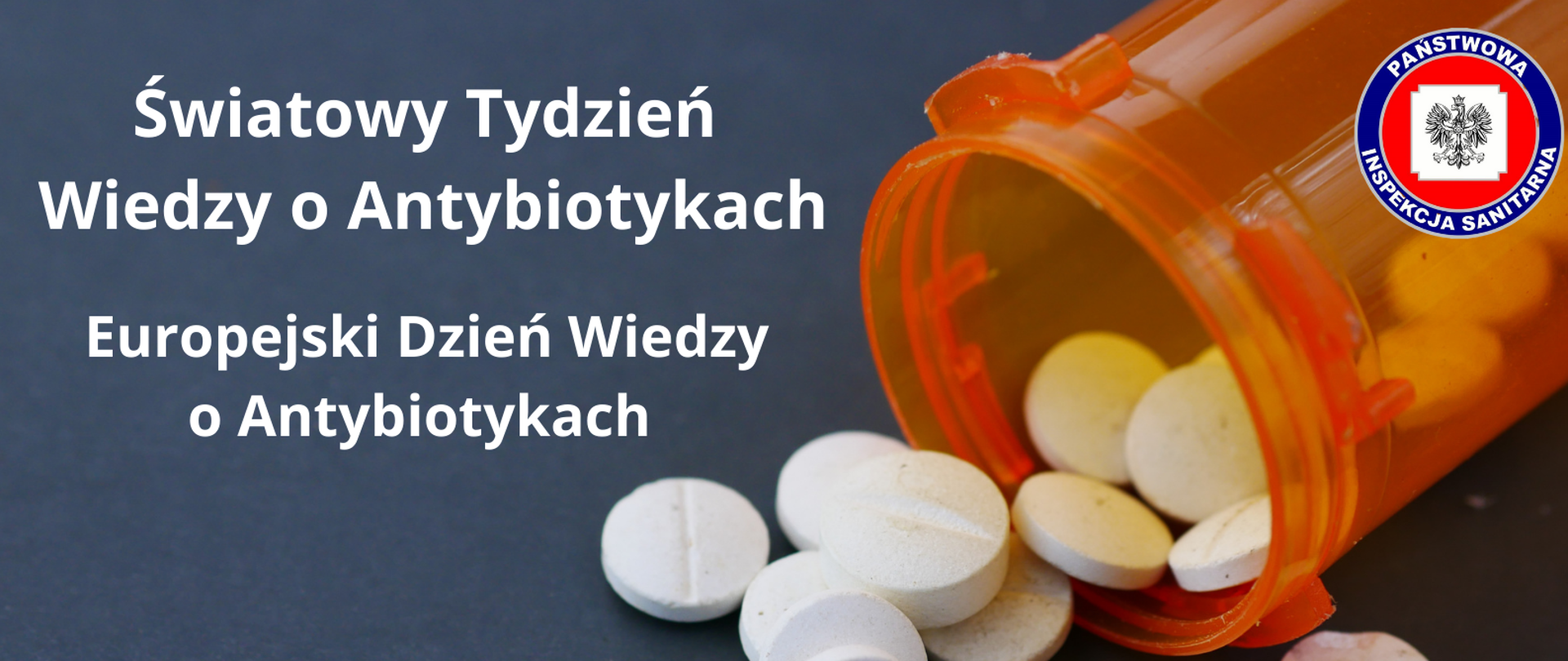 Światowy_Tydzień_Wiedzy_o_Antybiotykach, infografika, tabelki, logo Inspekcji Sanitarnej 