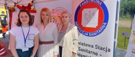Państwowy Powiatowy Inspektor Sanitarny w Sosnowcu przy stoisku informacyjnym pracowników PIS w Sosnowcu