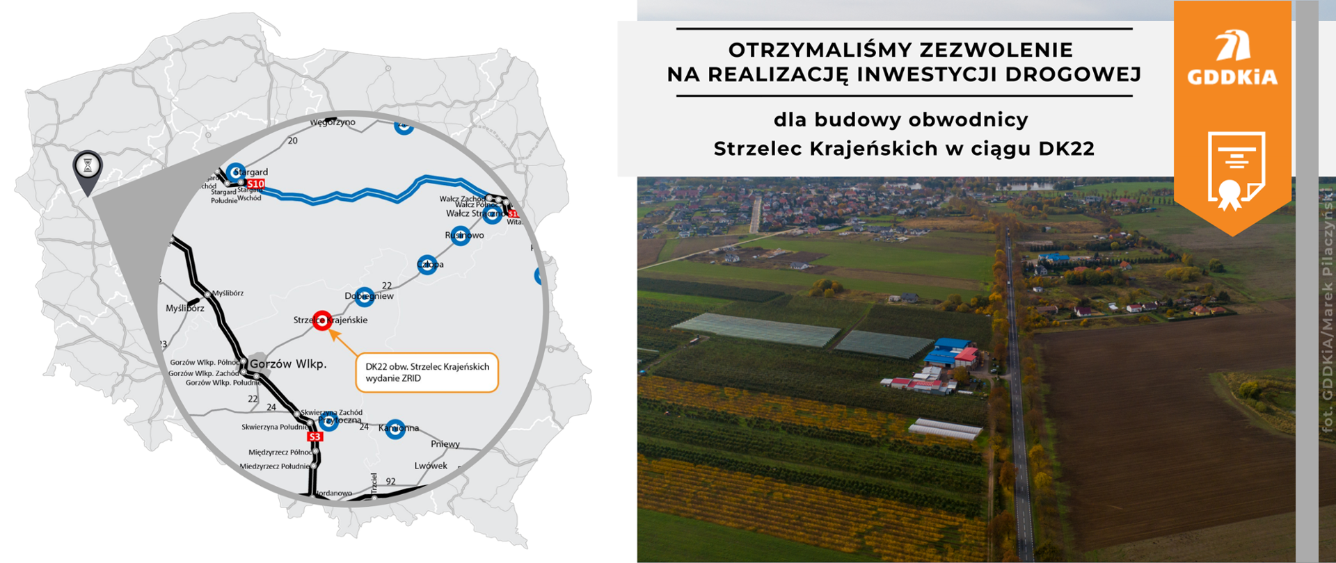 DK22 obwodnica Strzelec Krajeńskich