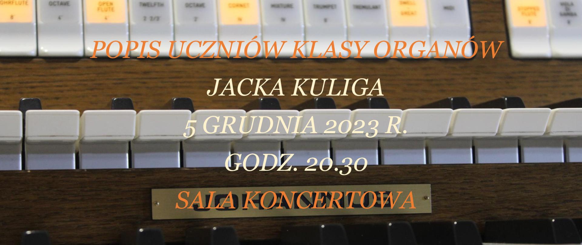 Klawiatura organowa z rejestrami