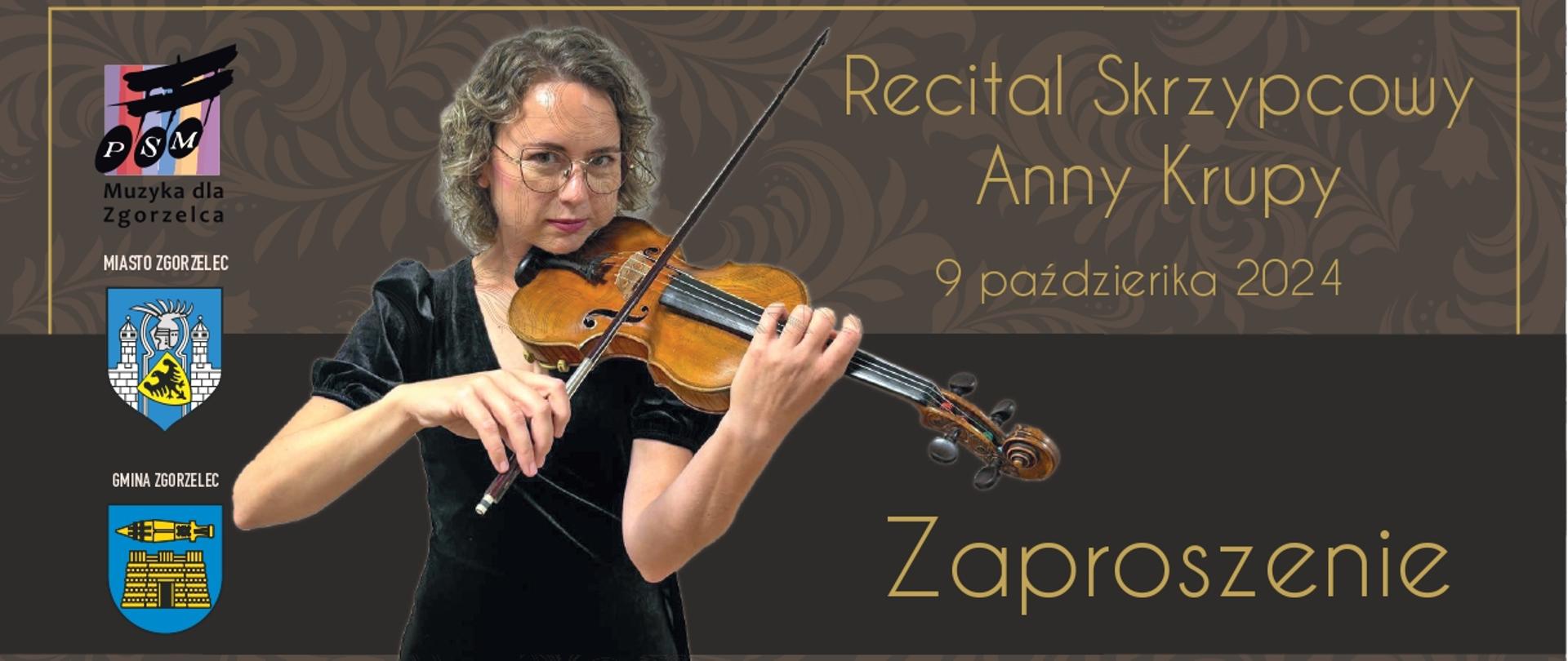 Recital skrzypcowy Anny Krupy - zaproszenie