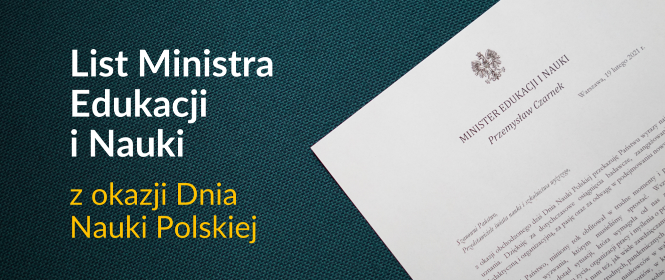 List Ministra Edukacji I Nauki Z Okazji Dnia Nauki Polskiej ...