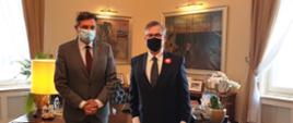 Prezydent Słowenii Borut Pahor i Ambasador RP Krzysztof Olendzki