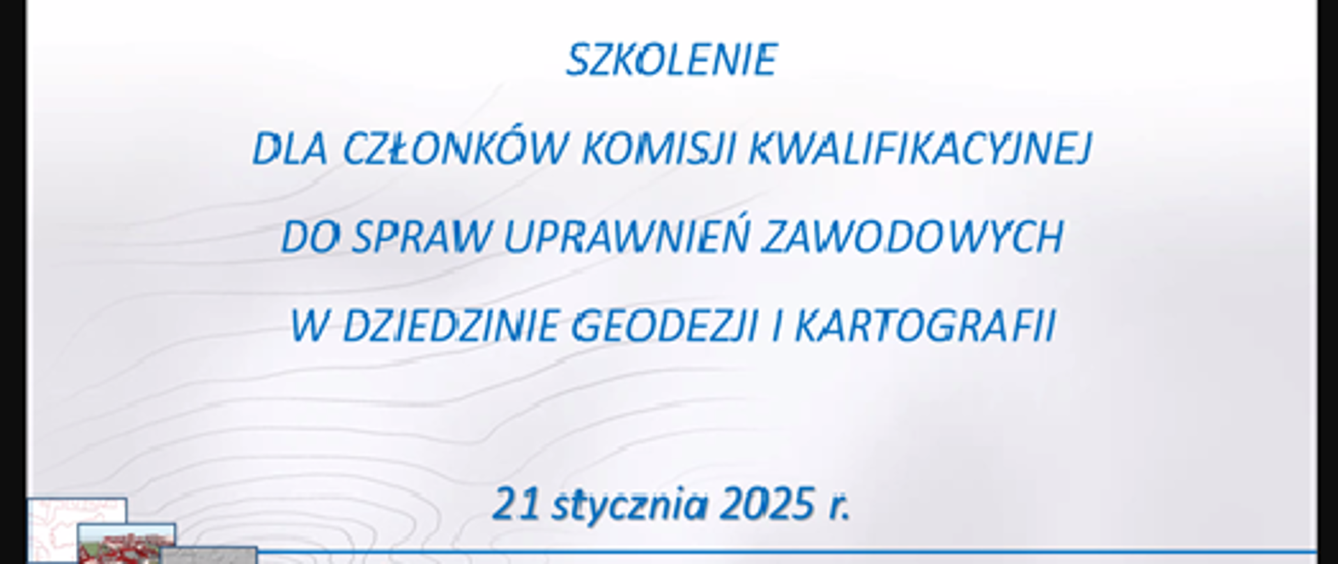 Zrzut ekranu ze szkolenia dla członków Komisji kwalifikacyjnej do spraw uprawnień zawodowych